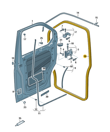 Original t6 türdichtung - vw, t5
